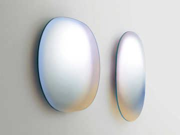 SHIMMER - Oval wall-mounted mirror by Glas Italia - view 2